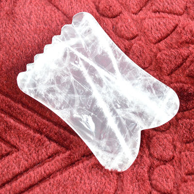 Propiedades Equipo de masaje de músculos corporales 2024 Llegadas Cuarzo claro Gua Sha Rock Cristal Guasha piedra preciosa Herramienta de escultor
