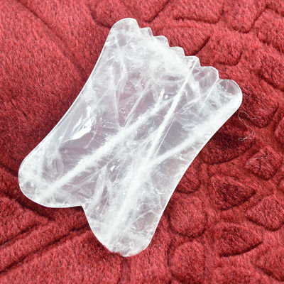 Propiedades Equipo de masaje de músculos corporales 2024 Llegadas Cuarzo claro Gua Sha Rock Cristal Guasha piedra preciosa Herramienta de escultor