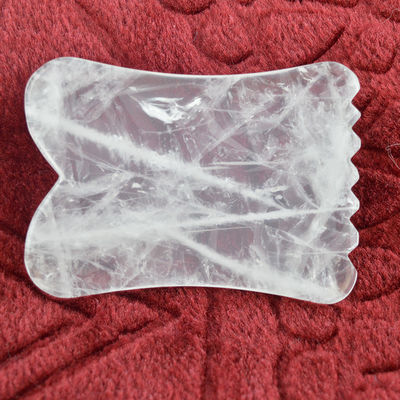 Propiedades Equipo de masaje de músculos corporales 2024 Llegadas Cuarzo claro Gua Sha Rock Cristal Guasha piedra preciosa Herramienta de escultor