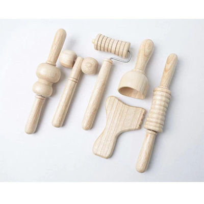 Masaje muscular Equipo de masaje corporal Rodillo de bastón de masaje de madera hecho a mano para el hogar y el cuidado muscular