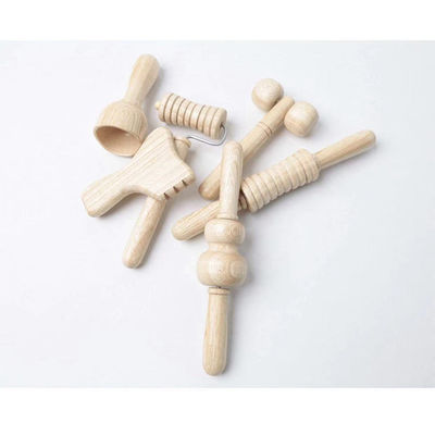 Masaje muscular Equipo de masaje corporal Rodillo de bastón de masaje de madera hecho a mano para el hogar y el cuidado muscular