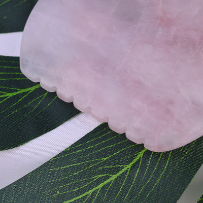 Logotipo personalizado Shell Shape Rose Quartz Gua Sha Herramienta de masaje para masaje muscular y cuidado personal de la piel Spa Equipo de belleza