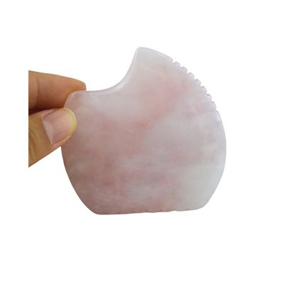 Logotipo personalizado Shell Shape Rose Quartz Gua Sha Herramienta de masaje para masaje muscular y cuidado personal de la piel Spa Equipo de belleza