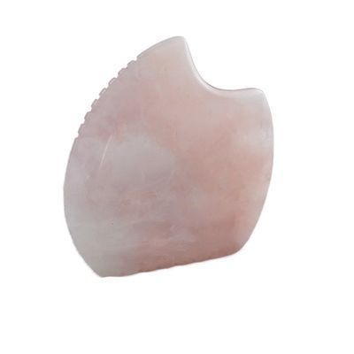 Logotipo personalizado Shell Shape Rose Quartz Gua Sha Herramienta de masaje para masaje muscular y cuidado personal de la piel Spa Equipo de belleza