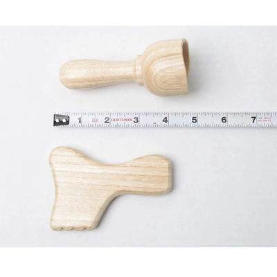 Marrón de madera sólida Mini masajista rodillo bastón de masaje con mango de seis piezas conjunto Guasha cuerpo auto salud herramienta de cuidado de la piel Spa