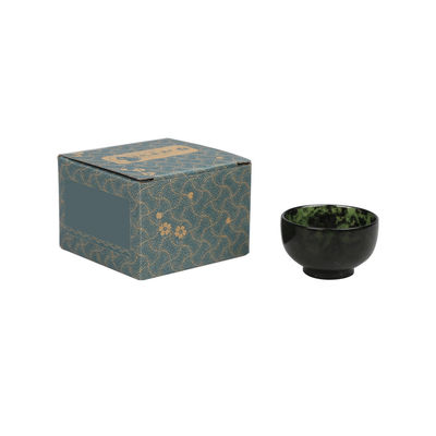 Tipo de grabado 100% de cuenco de jade natural chino de jade verde oscuro cuenco de jade tallado a mano para mejoras de decoración del hogar