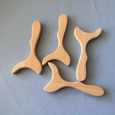 2023 OEM Herramientas de masaje de madera de haya de terapia de conjunto de masajeador de espalda de madera con logotipo personalizado disponible