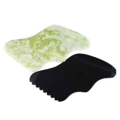 Popular Nefrita de forma de corazón Jade Gua Sha herramienta de masaje para masajeador corporal y facial