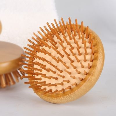 Forma de hongo marrón Bambú Gua Sha Cuero cabelludo Masaje bolso de aire peine de madera Guasha herramienta cabeza relaja masajista cuidado de la salud del cabello cepillo de belleza