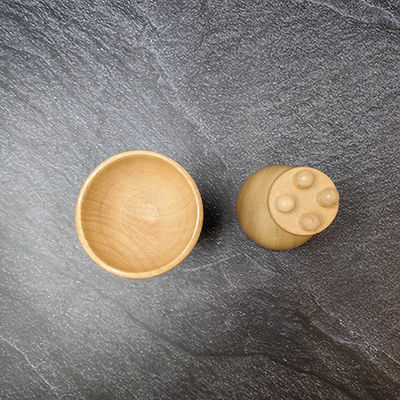 Masaje muscular Copo de hongo Roller de contorno corporal para la terapia de drenaje linfático Gua Sha herramienta de masaje de punto de disparo de madera