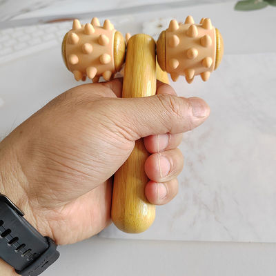 Equipo de masaje corporal verano 2024 Tendencia llegadas Masaje de mano Roller Masaje de ojos Roller Stick Madera 3D Roller Masajeador facial