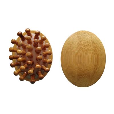 Musculos del cuerpo Marrón Popular Bambú natural Gua Sha Cuero cabelludo Masaje Bolsa de aire Peinado Guasha de madera Cabeza de herramienta Relajar Masajista Cuidado de la salud del cabello Cepilla de belleza