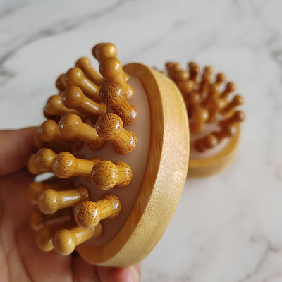 Musculos del cuerpo Marrón Popular Bambú natural Gua Sha Cuero cabelludo Masaje Bolsa de aire Peinado Guasha de madera Cabeza de herramienta Relajar Masajista Cuidado de la salud del cabello Cepilla de belleza