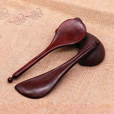 El color rojo de la madera de rosa Gua Sha Pen Logotipo personalizado disponible para la terapia de salud corporal y el bastón de masaje de acupuntura