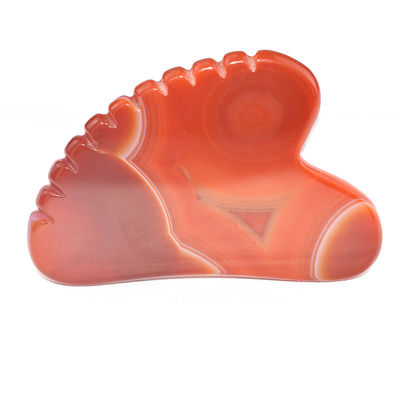 Logotipo personalizado DisponibleD Natural Carnelian Facial Jade Guasha herramienta de cuidado de la piel para las necesidades de equipo de masaje corporal