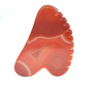 Logotipo personalizado DisponibleD Natural Carnelian Facial Jade Guasha herramienta de cuidado de la piel para las necesidades de equipo de masaje corporal