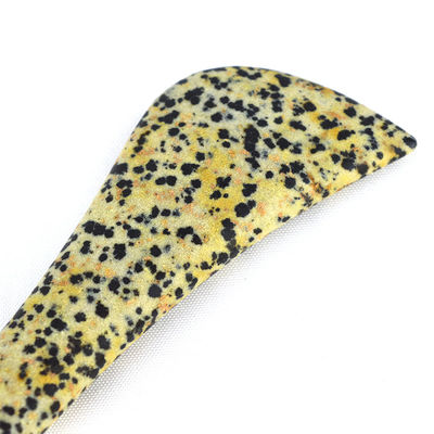 Piedra manchada Gua Sha Raspando Cuchara de ojos Belleza Guasha Bastón Masaje facial Bastón Ojo Belleza Cuerpo Spa Reflexología Herramienta Masajista de cuerpo completo