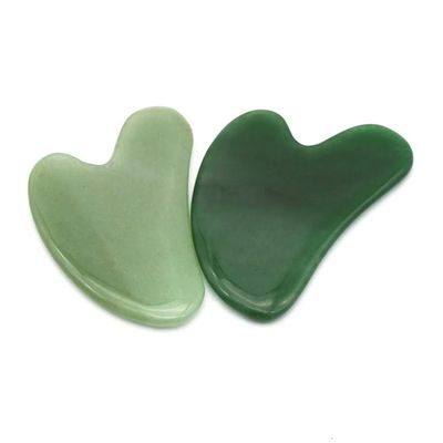 2024 Masaje Guasha Scarping Aventurine Verde Gua Sha Tabla para el drenaje linfático