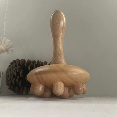 2024 Copo de hongo Contouro corporal Roller Drenaje linfático Terapia Gua Sha Masajista de punto de disparo de madera para el rendimiento
