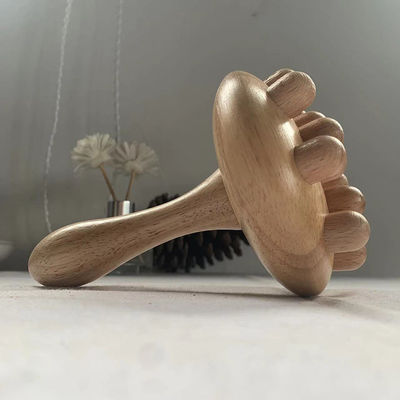 2024 Copo de hongo Contouro corporal Roller Drenaje linfático Terapia Gua Sha Masajista de punto de disparo de madera para el rendimiento