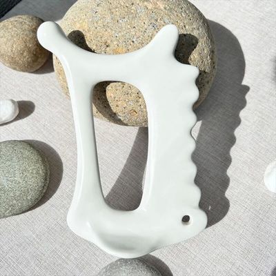 Herramienta de masaje cerámica Gua Sha para el drenaje linfático Jawline Sculptor Body Massager Herramientas para el cuidado de la piel Guasha Función Cerámica