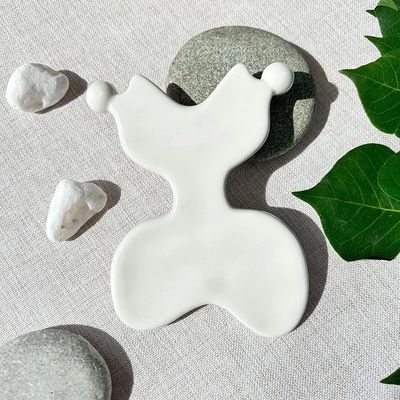 Herramienta de masaje cerámica Gua Sha para el drenaje linfático Jawline Sculptor Body Massager Herramientas para el cuidado de la piel Guasha Función Cerámica