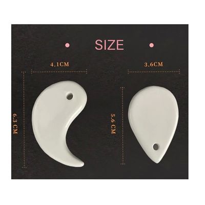 Herramienta de masaje corporal tradicional de tabla de cerámica Gua Sha para la piel antienvejecimiento y luminosa