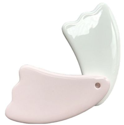 Logotipo personalizado Disponible Mini Masaje Cerámico Gua Sha Herramienta para Cuerpo Cuello Cara Auto Cuidado de la Piel Spa Estiramiento Facial Belleza