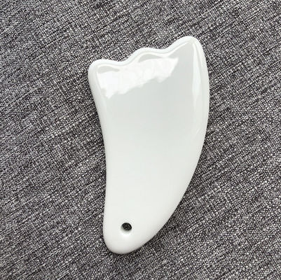 Logotipo personalizado Disponible Mini Masaje Cerámico Gua Sha Herramienta para Cuerpo Cuello Cara Auto Cuidado de la Piel Spa Estiramiento Facial Belleza