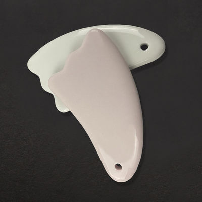 Logotipo personalizado Disponible Mini Masaje Cerámico Gua Sha Herramienta para Cuerpo Cuello Cara Auto Cuidado de la Piel Spa Estiramiento Facial Belleza
