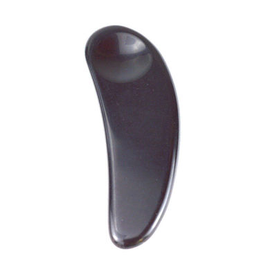 2024 Llegadas Negro Obsidiano Ojo Gua Sha Cuchara Masajista Facial Guasha Herramientas Para Cara Logotipo personalizado aceptado