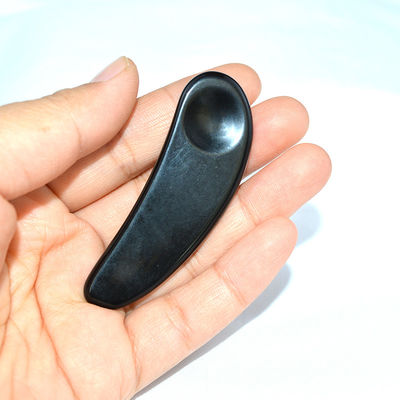2024 Llegadas Negro Obsidiano Ojo Gua Sha Cuchara Masajista Facial Guasha Herramientas Para Cara Logotipo personalizado aceptado