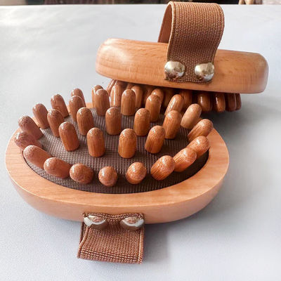 Cepillo de madera de haya de mano para masajes domésticos Dredge meridianos y mejora la rutina de cuidado de la piel en casa