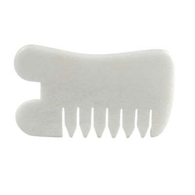 Natural Xiuyan Jade Gua Sha Cuero cabelludo Peinado de masaje Guasha Masajeador de la cabeza del cabello Salón de belleza de cuidado de la salud Herramienta para el masaje muscular