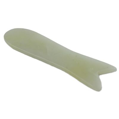 Propiedades del masajeador corporal Masajeador Xiuyan Jade Fish en forma de Gua Sha Facial Skincare Tool Anti-aging Guasha Facial Tool