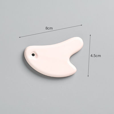 Cuidado personal de la piel Spa Estiramiento facial Equipo de salón de belleza Forma de corazón Mini masaje Cerámica Gua Sha Herramienta para masajeador facial