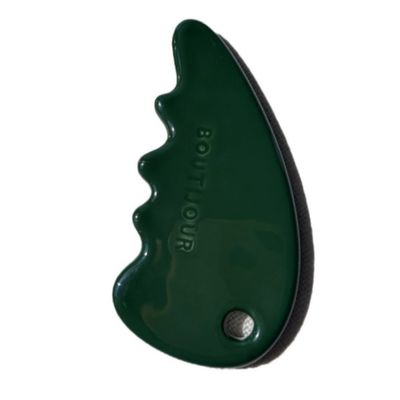 Masajista facial Gua Sha Stone en color verde para el cuidado personal de la piel y salón de belleza