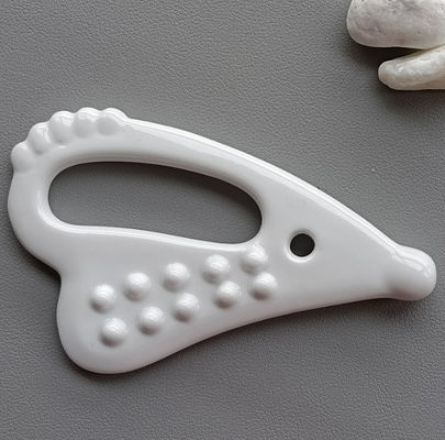 Cuidado personal de la piel Spa de levantamiento facial masaje de forma de corazón Cerámica Gua Sha herramienta Guasha Piedra para la cara blanca