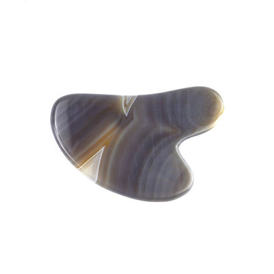 Herramientas de masaje Cuidado de la piel Facial Guasha con 100% de verdadero Agate Gris Natural Facial Guasha Herramienta y Gris Jade Gus Sha Stone Masajador