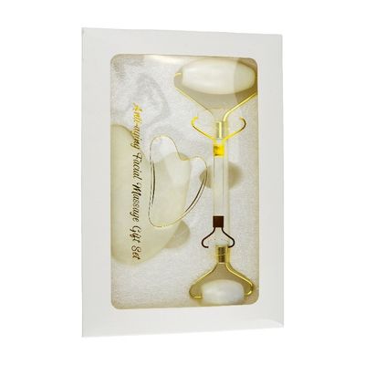 Tabla Guasha de piedra de jade natural para masaje de raspadura de gua sha en la cara Logotipo personalizado disponible