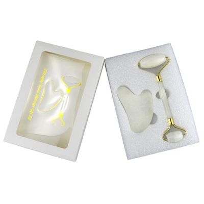 Tabla Guasha de piedra de jade natural para masaje de raspadura de gua sha en la cara Logotipo personalizado disponible