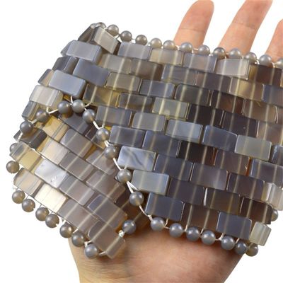 Máscara para ojos de piedra de jade gris para herramientas de masaje y piedras curativas Máscara facial de ágata