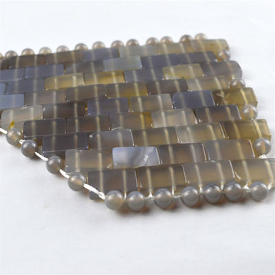 Máscara para ojos de piedra de jade gris para herramientas de masaje y piedras curativas Máscara facial de ágata