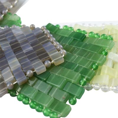 Máscara para ojos de piedra de jade gris para herramientas de masaje y piedras curativas Máscara facial de ágata