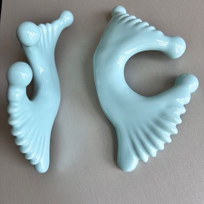 Logotipo personalizado DisponibleD Estilo Masaje de doble cabeza Cerámica Gua Sha Herramienta para Cuerpo Cuello Cara Auto Cuidado de la piel Facial Spa