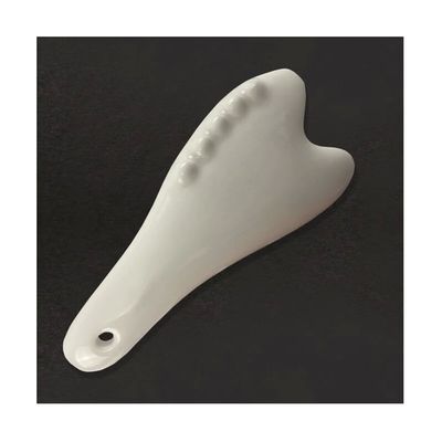 Herramienta de masaje Gua Sha de cerámica blanca para acupresión Masaje facial y corporal Experimenta los beneficios