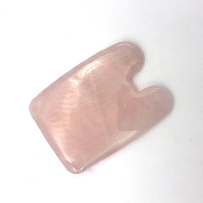 Forma de pez Rosa Cuarzo Cristal Polvo Guasha Cara Gua Sha Herramientas para Jade Natural Cuidado de la Salud Masaje cervical Alivio del dolor