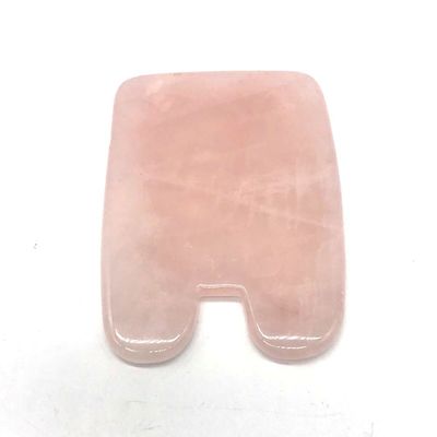 Forma de pez Rosa Cuarzo Cristal Polvo Guasha Cara Gua Sha Herramientas para Jade Natural Cuidado de la Salud Masaje cervical Alivio del dolor