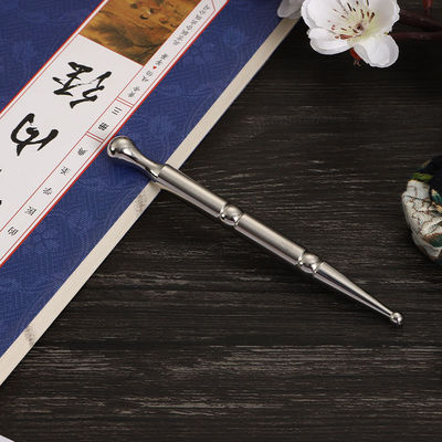 Logotipo personalizado Disponible d Masaje de acero inoxidable Manual Pluma de acupuntura para Reflexología de cuerpo completo Herramientas Pluma de acupuntura