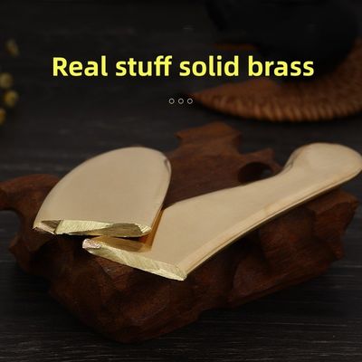 Tabla de rascado de bronce natural Gua Sha Facial Spa Masajista Meridiano Masaje Cuidado de la piel Herramienta de belleza para los músculos del cuerpo